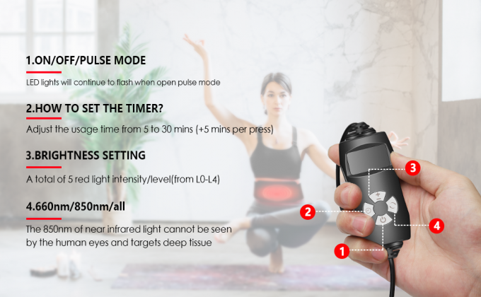 ওজন হ্রাস 850nm LED লাইট থেরাপি মেশিন ইনফ্রারেড লাইট বডি প্যাড মোড়ানো বেল্ট 1